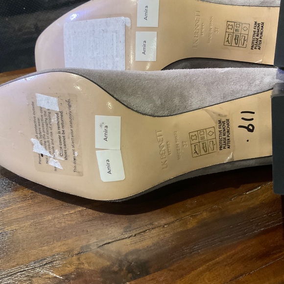 LK Bennett Amira Gray Stretch Suede Ankle Boots Warm Gray size US 6.5/EU 37 - Picture 7 of 8